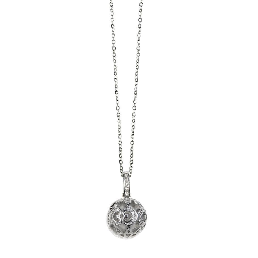 Adventure necklace in stainless steel with zirconia – view 4