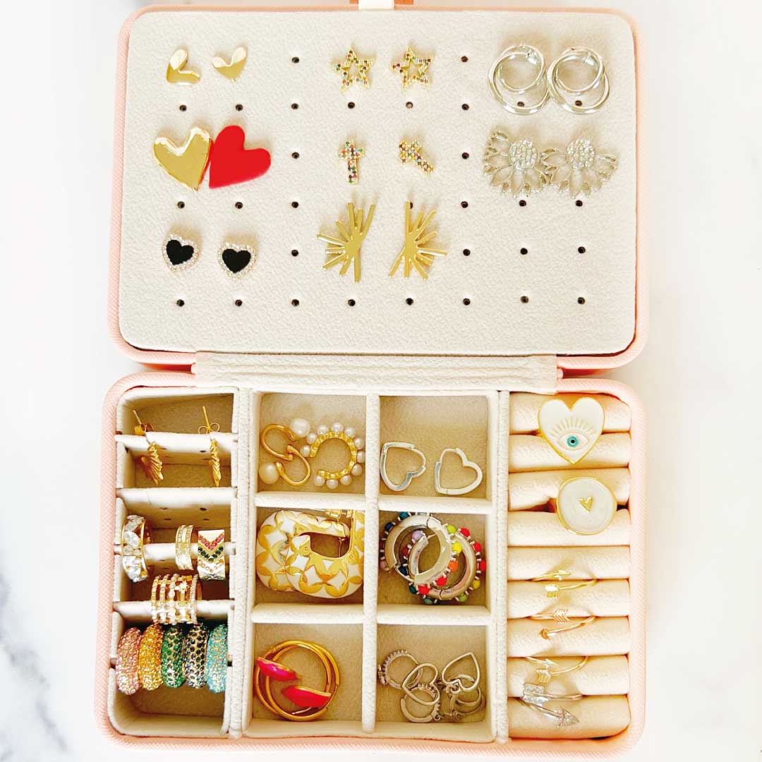 Vegan leather travel jewelry box – view 9