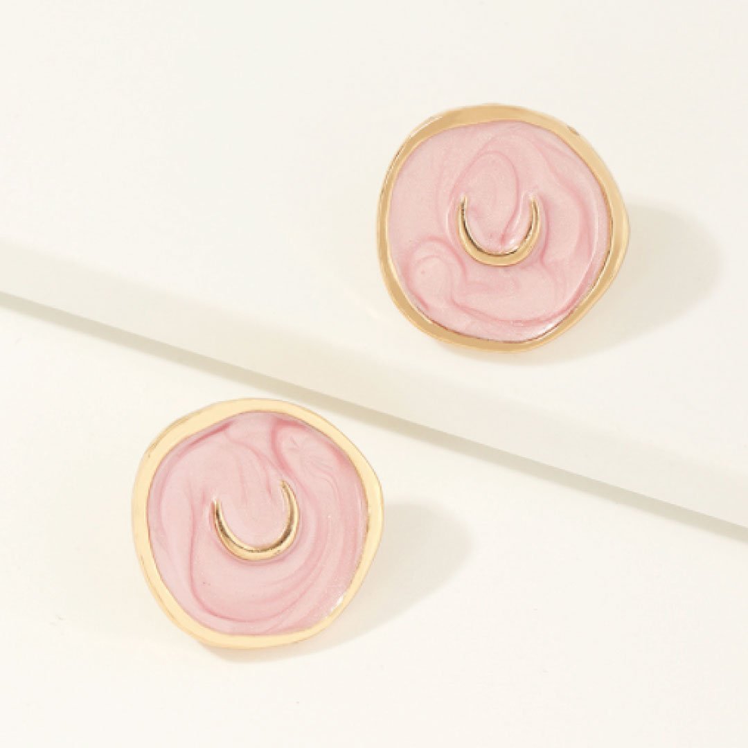 Astral Rose earrings in 14K gold-plated copper – view 3