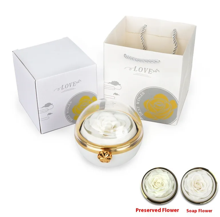 Eternal Bloom rotating jewelry box with preserved flower – view 7