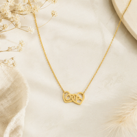 Initial Heart Necklace – 14K Gold Plated Dainty Letter Necklace