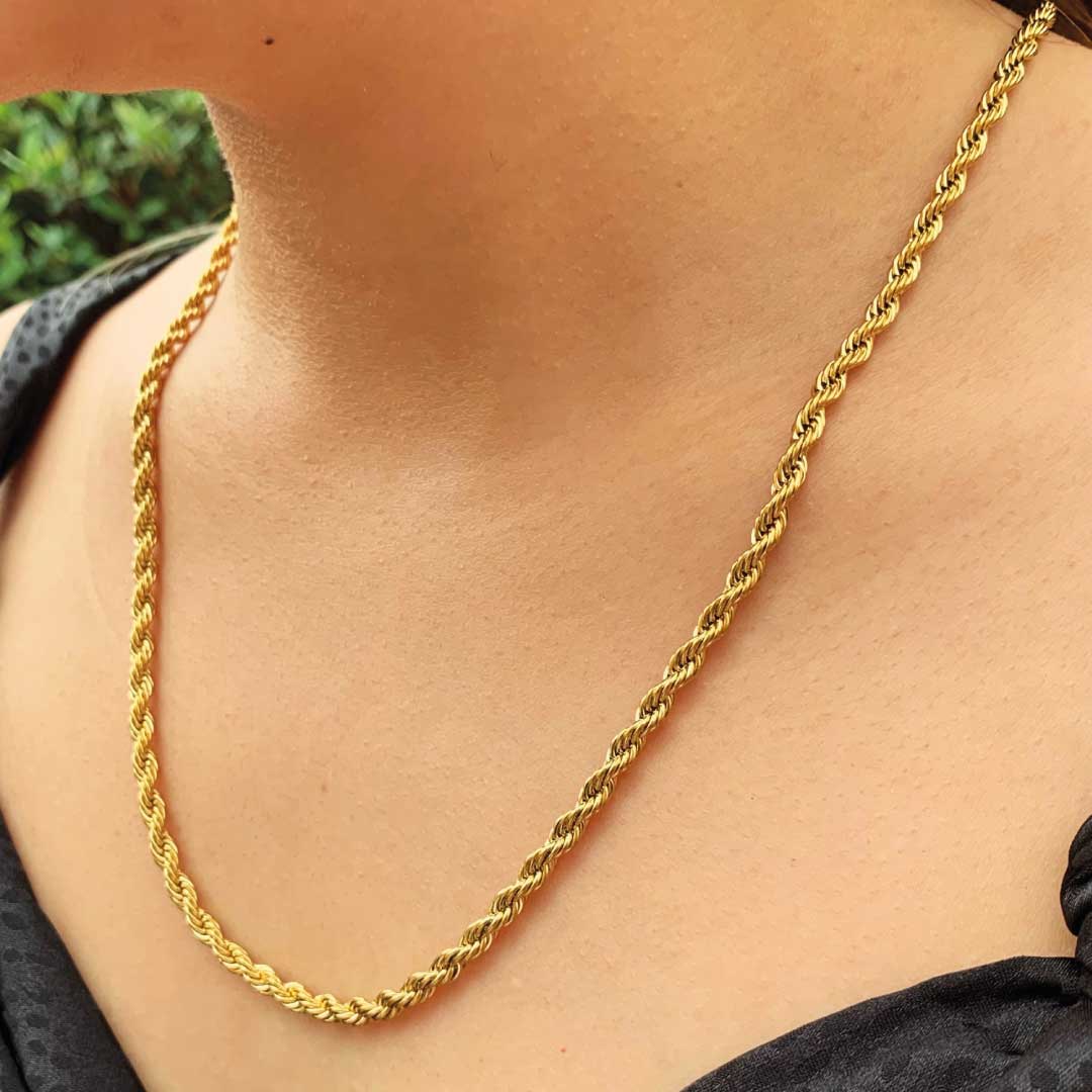 Jo Chain necklace in 18K gold vermeil over sterling silver – view 4