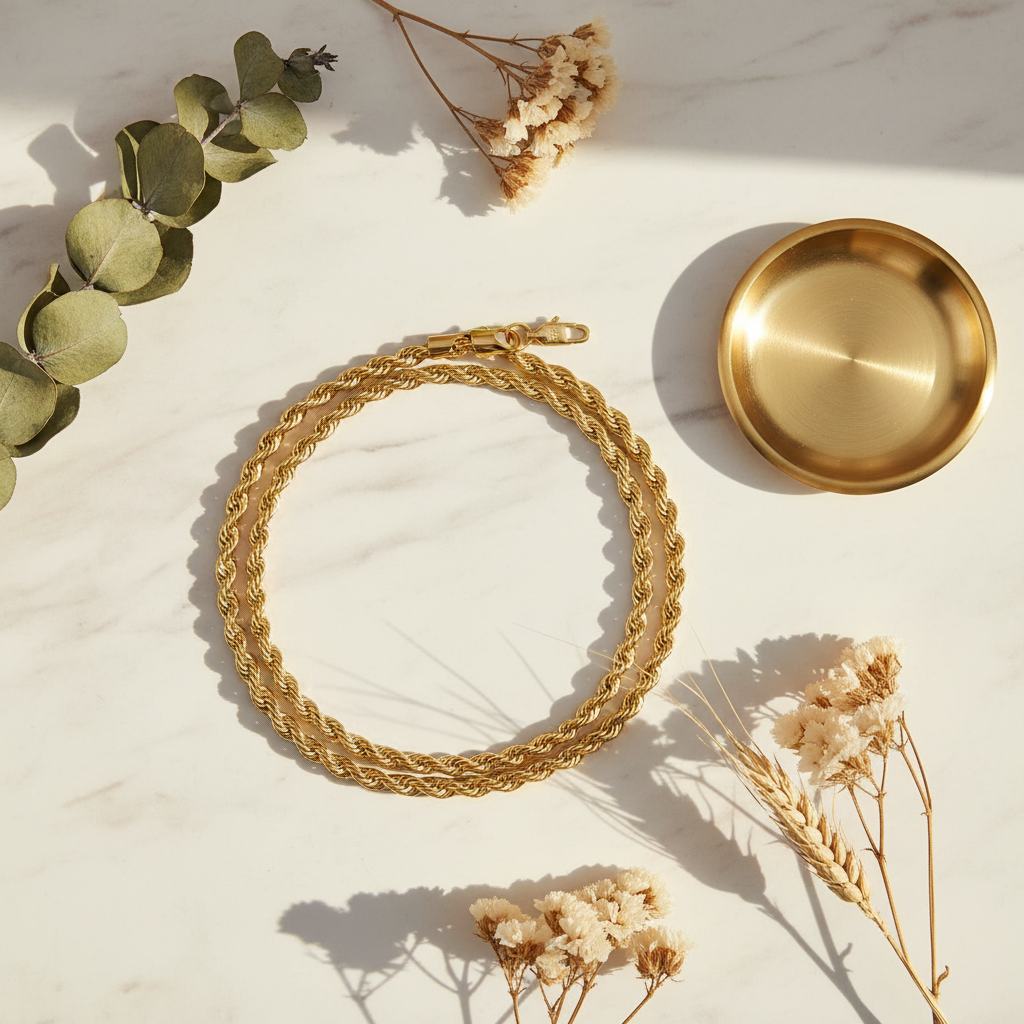 Jo Chain Necklace – Flat Lay